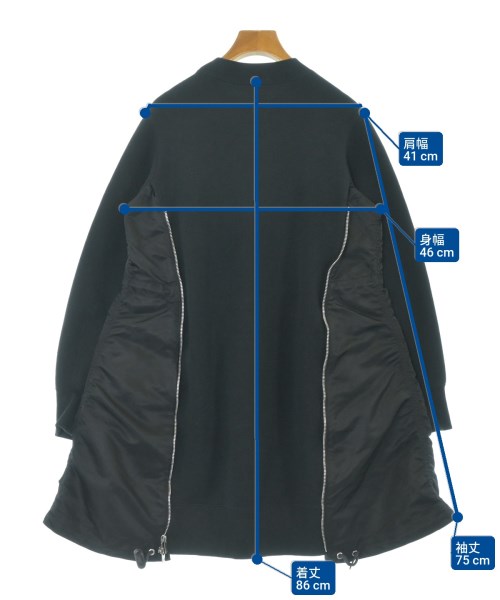 sacai（サカイ）ワンピース 黒 サイズ:1(S位) レディース/2200661091029