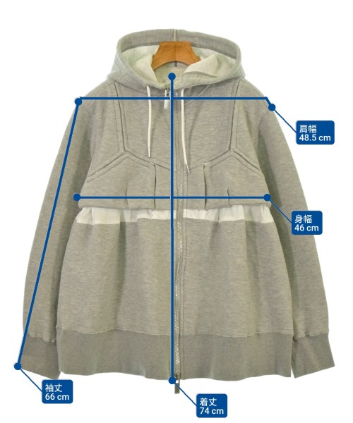 sacai（サカイ）パーカー グレー サイズ:3(L位) レディース/2200661238059