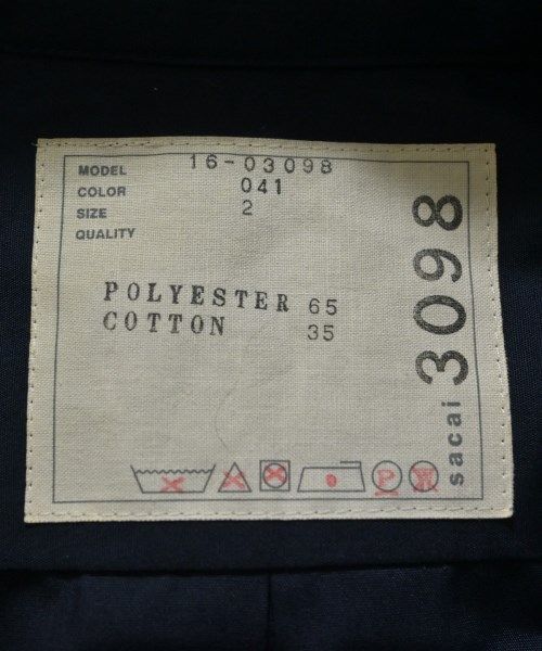 sacai（サカイ）カジュアルシャツ 紺 サイズ:2(M位) レディース/2200653685021