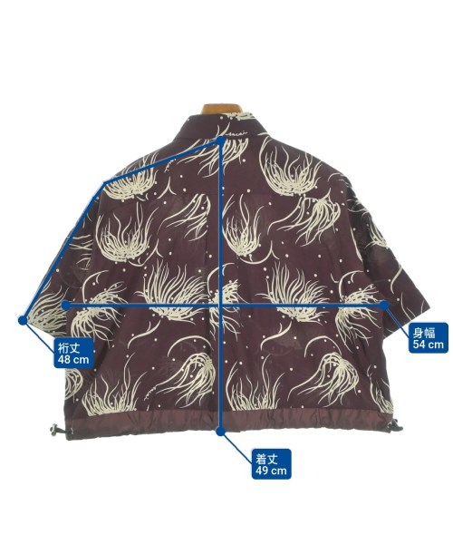 sacai（サカイ）ブラウス 赤 サイズ:2(M位) レディース/2200661324080