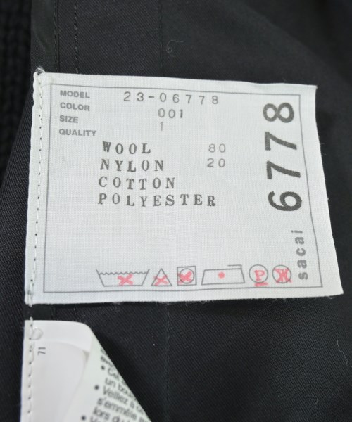 sacai（サカイ）カーディガン 黒 サイズ:1(S位) レディース/2200708679012