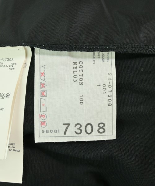 sacai（サカイ）Tシャツ・カットソー 黒 サイズ:1(S位) レディース/2200708679081