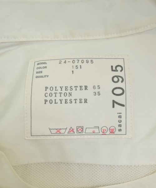 sacai（サカイ）ワンピース 白 サイズ:1(S位) レディース/2200710857019