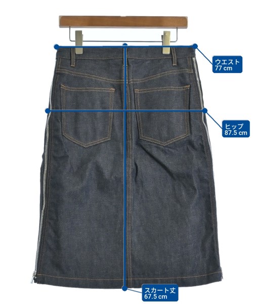 sacai（サカイ）ひざ丈スカート 紺 サイズ:38(M位) レディース/2200709699071
