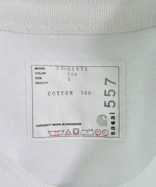 sacai（サカイ）Tシャツ・カットソー 白 サイズ:0(XS位) レディース/2200712604031