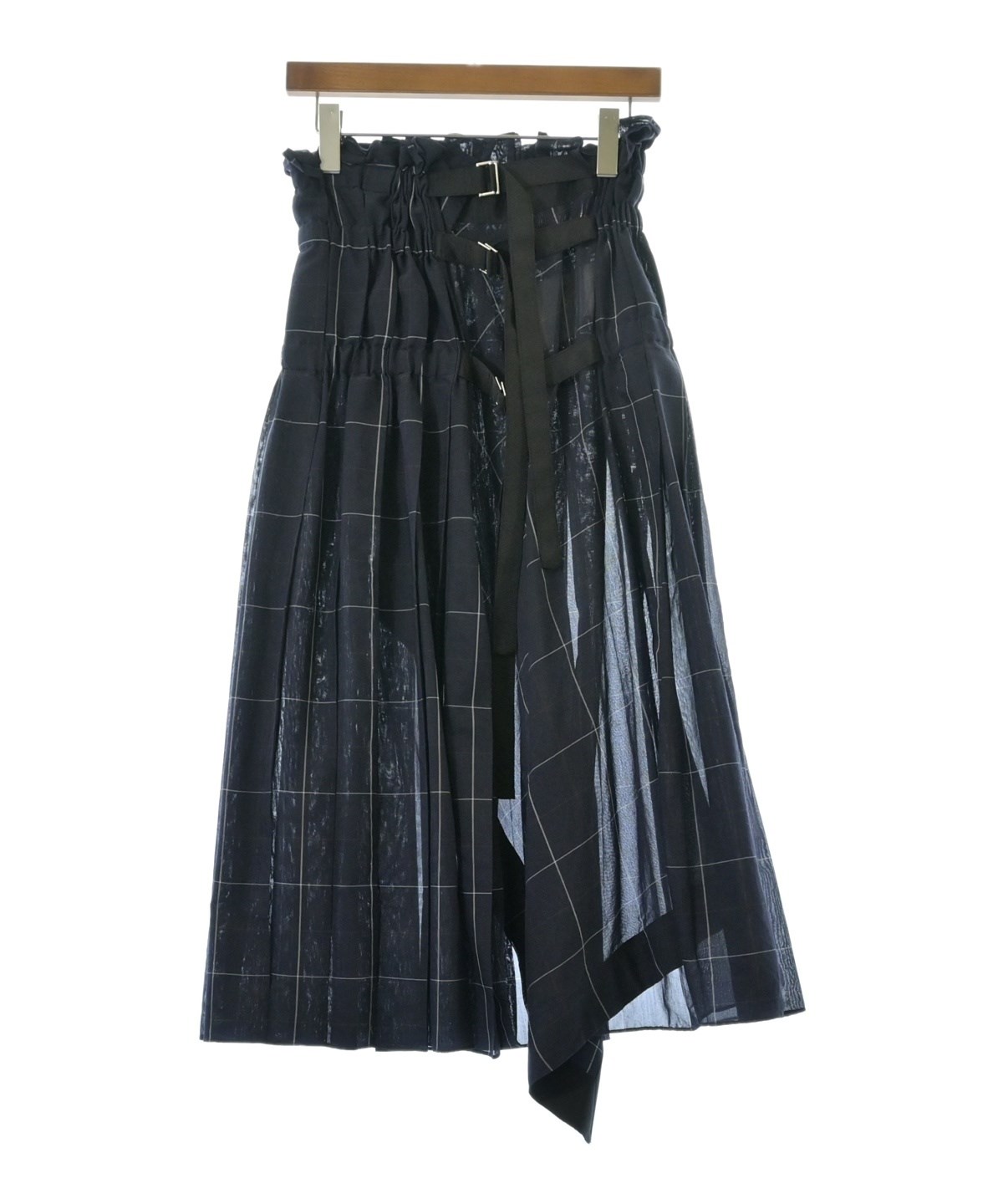 sacai（サカイ）ロング・マキシ丈スカート 紺 サイズ:0(XS位