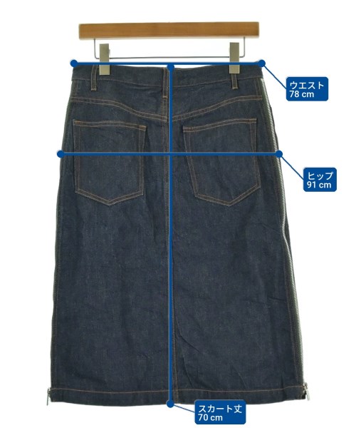 sacai（サカイ）ひざ丈スカート 紺 サイズ:38(M位) レディース/2200714591117