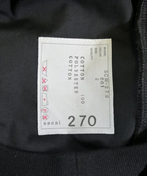 sacai（サカイ）ワンピース 黒 サイズ:2(M位) レディース/2200714988016