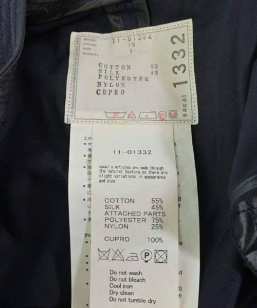 sacai（サカイ）ライダース 紺 サイズ:1(S位) レディース/2200715568026