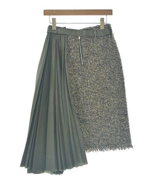 sacai（サカイ）ロング・マキシ丈スカート カーキ サイズ:0(XS位) レディース/2200716729129