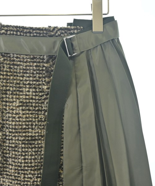sacai（サカイ）ロング・マキシ丈スカート カーキ サイズ:0(XS位) レディース/2200716729129