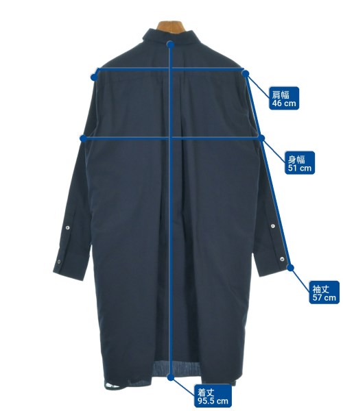 sacai（サカイ）シャツワンピース 紺 サイズ:3(L位) レディース/2200717056231