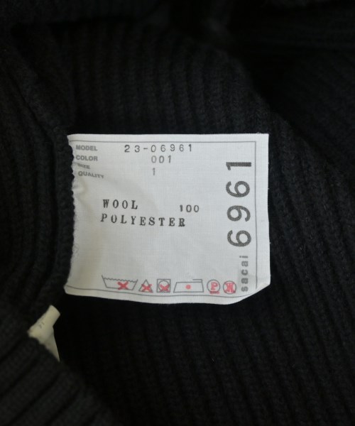sacai（サカイ）ニット・セーター 黒 サイズ:1(S位) レディース/2200717901074