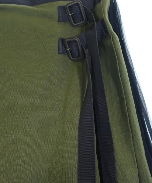sacai（サカイ）ひざ丈スカート カーキ サイズ:2(M位) レディース/2200718097080