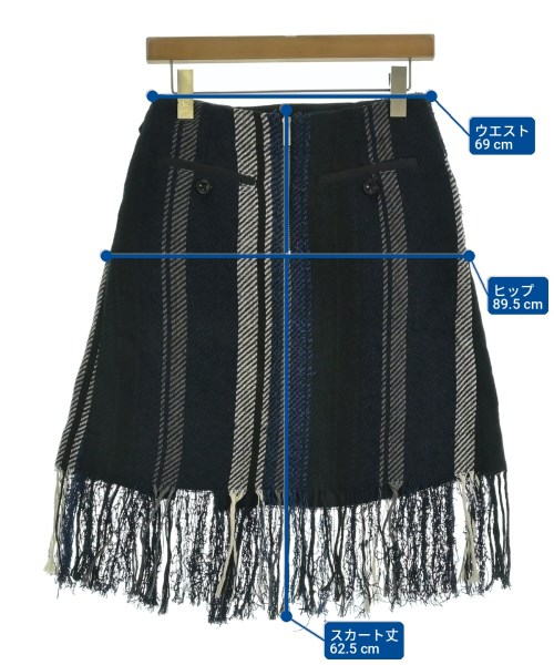 sacai（サカイ）ミニスカート 紺 サイズ:1(S位) レディース/2200718808013