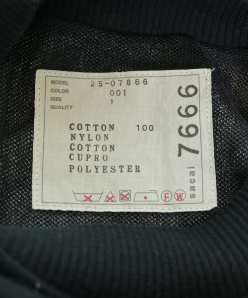 sacai（サカイ）ワンピース 黒 サイズ:1(S位) レディース/2200645117011