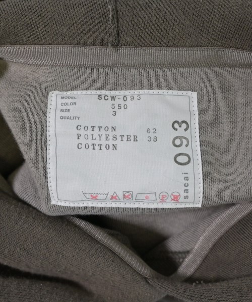 sacai（サカイ）パーカー 茶 サイズ:3(L位) レディース/2200646050027