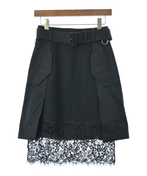 sacai(サカイ)ひざ丈スカート 黒 サイズ:1(S位)/2200636838192