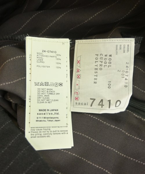 sacai（サカイ）ミニスカート 黒 サイズ:2(M位) レディース/2200646848037