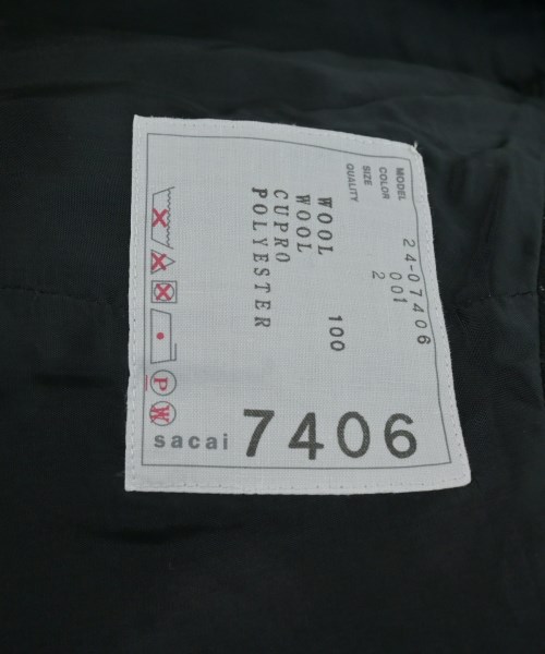 sacai（サカイ）ベスト 黒 サイズ:2(M位) レディース/2200647490068