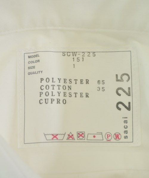 sacai（サカイ）ワンピース 白 サイズ:1(S位) レディース/2200648196013