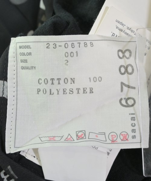 sacai（サカイ）Tシャツ・カットソー 黒 サイズ:2(M位) レディース/2200648306016
