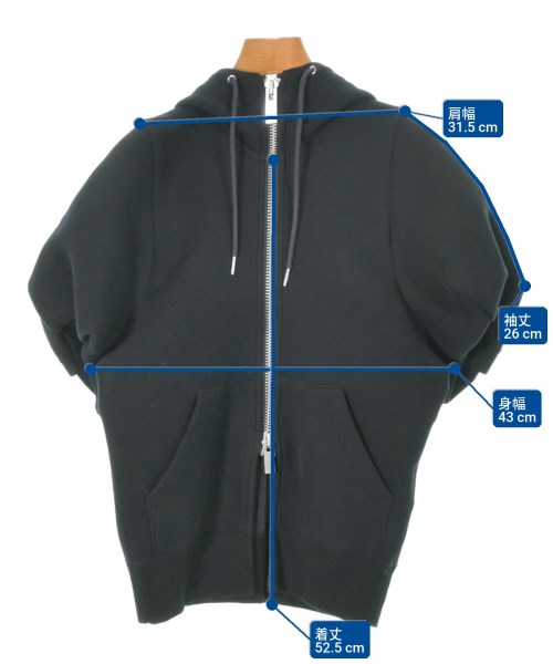 sacai（サカイ）パーカー 黒 サイズ:1(S位) レディース/2200648306023