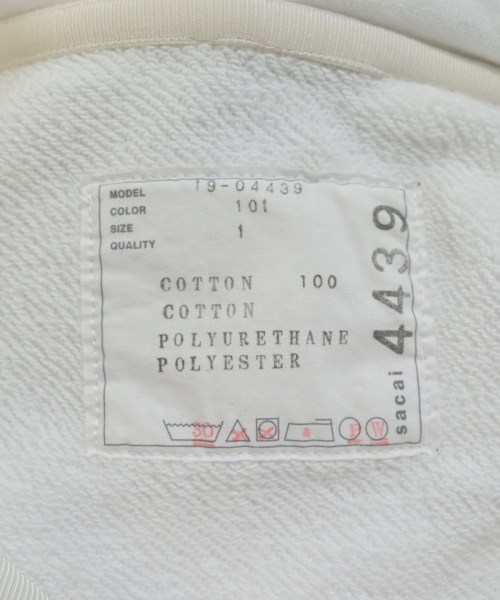 sacai（サカイ）パーカー 白 サイズ:1(S位) レディース/2200637994057