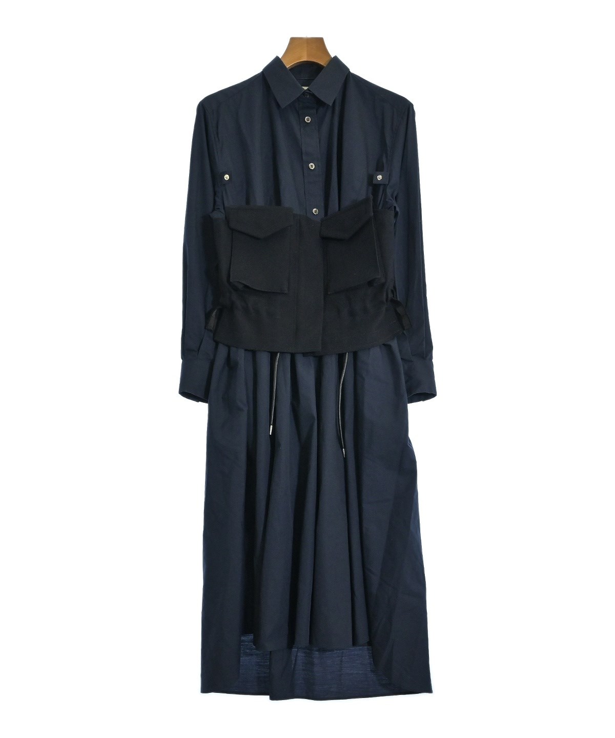 sacai（サカイ）シャツワンピース 紺 サイズ:1(S位) レディース