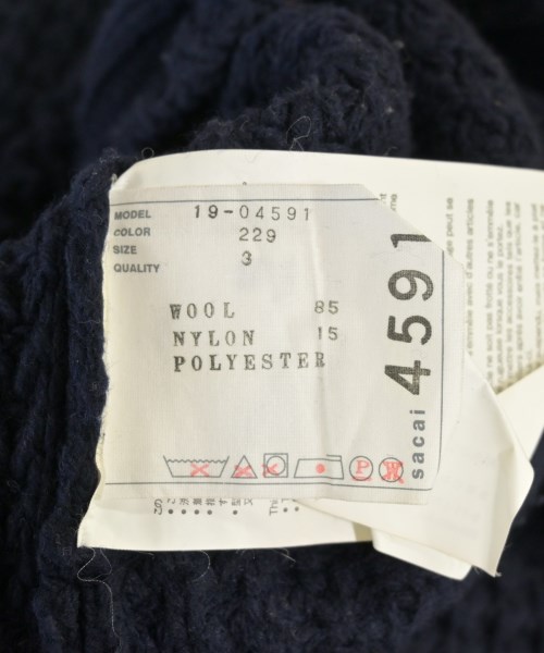 sacai（サカイ）ニット・セーター 紺 サイズ:3(L位) レディース/2200639807010