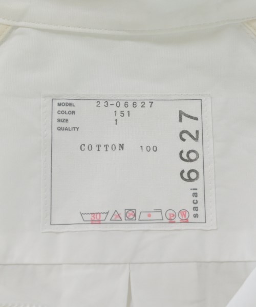 sacai（サカイ）カジュアルシャツ 白 サイズ:1(S位) レディース/2200649854011