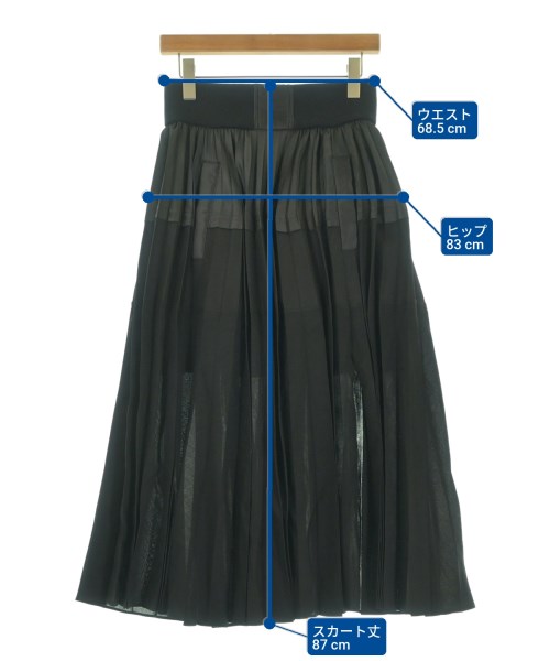 sacai（サカイ）ロング・マキシ丈スカート 黒 サイズ:2(M位) レディース/2200652245028