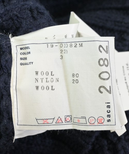sacai（サカイ）ニット・セーター 紺 サイズ:3(L位) メンズ/2200652674019