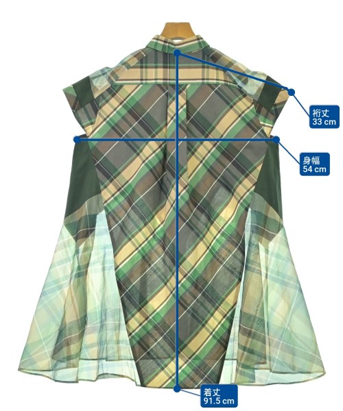 sacai（サカイ）ブラウス 緑 サイズ:2(M位) レディース/2200645978100