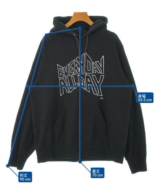 sacai（サカイ）パーカー 黒 サイズ:3(L位) レディース/2200653110059