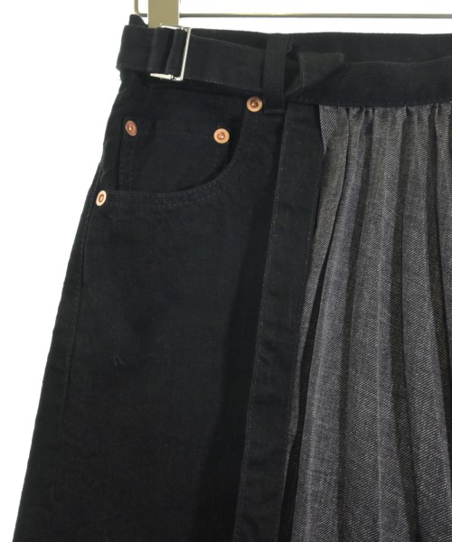 sacai（サカイ）ひざ丈スカート 黒 サイズ:0(XS位) レディース/2200653110103