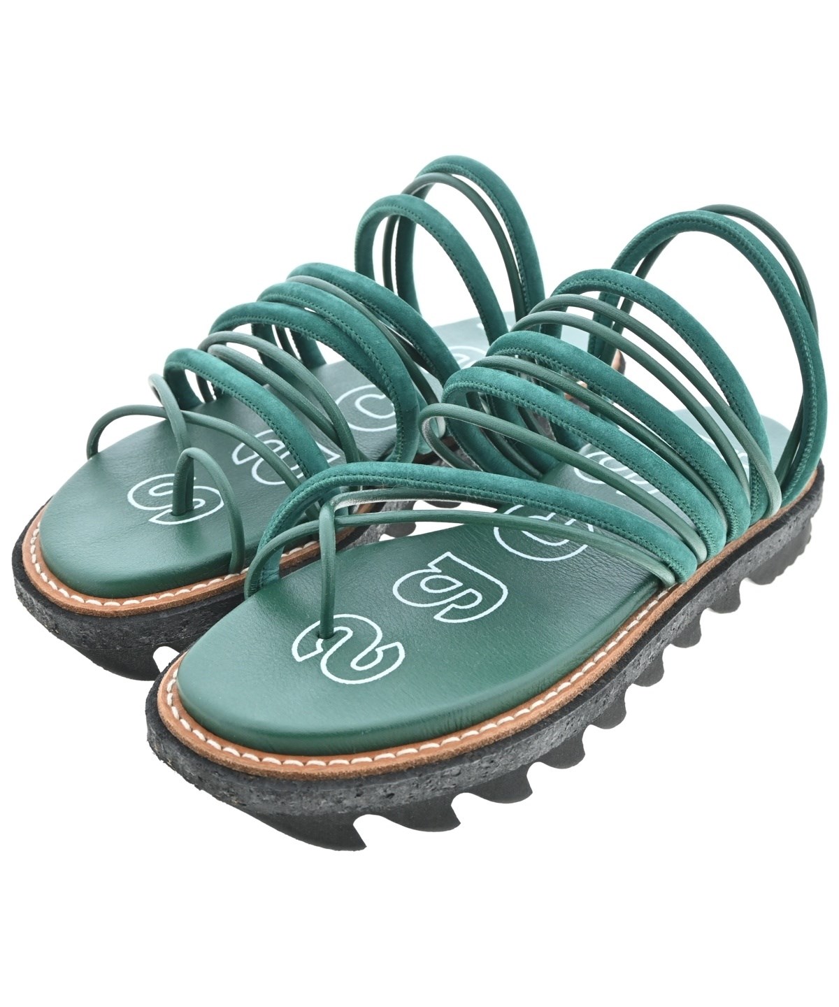 sacai（サカイ）サンダル 緑 サイズ:EU38(24.5cm位) レディース