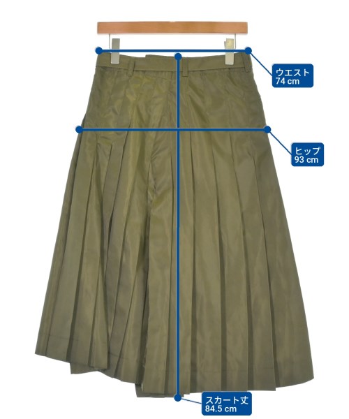 sacai（サカイ）ロング・マキシ丈スカート カーキ サイズ:1(S位) レディース/2200702793011