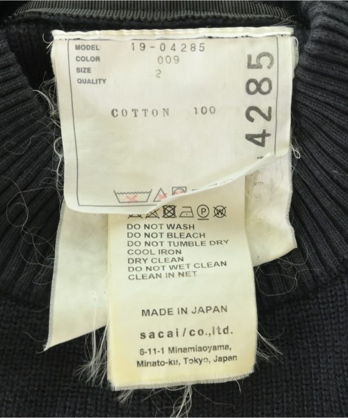 sacai（サカイ）ニット・セーター 黒 サイズ:2(M位) レディース/2200701244071