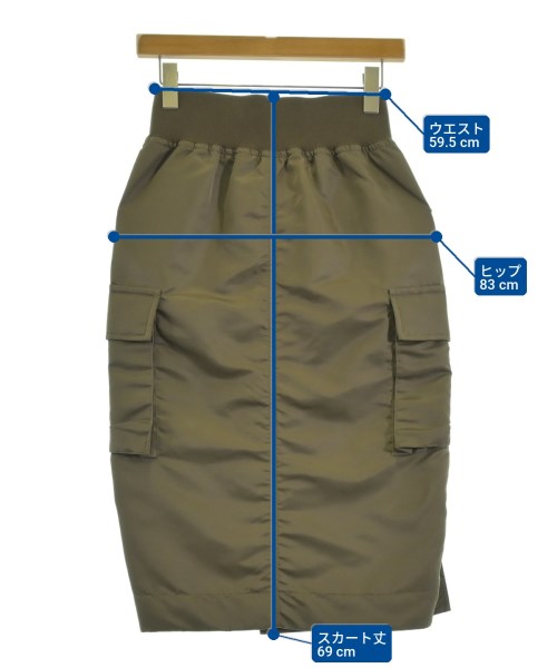 sacai（サカイ）ロング・マキシ丈スカート カーキ サイズ:0(XS位) レディース/2200703557018