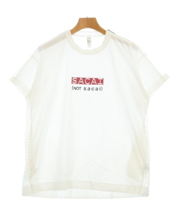 ★19★sacai　パッチワークカットソー　サカイ　サイズ２（Ｍ相当）　白 sacai（サカイ）Tシャツ・カットソー 白 サイズ:2(M位) レディース