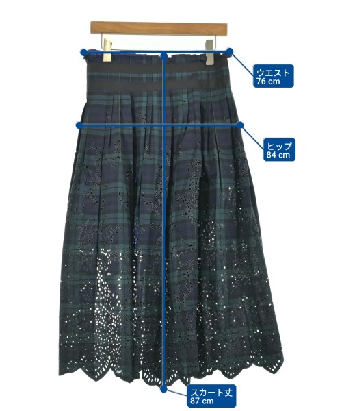 sacai（サカイ）ロング・マキシ丈スカート 緑 サイズ:2(M位) レディース/2200699859059