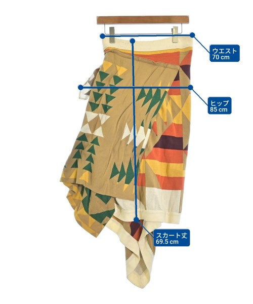 sacai（サカイ）ひざ丈スカート ベージュ サイズ:2(M位) レディース/2200699859073