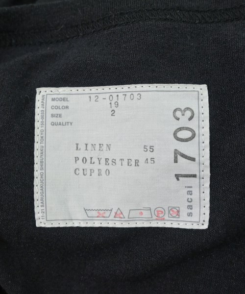 sacai（サカイ）ワンピース 黒 サイズ:2(M位) レディース/2200701583040