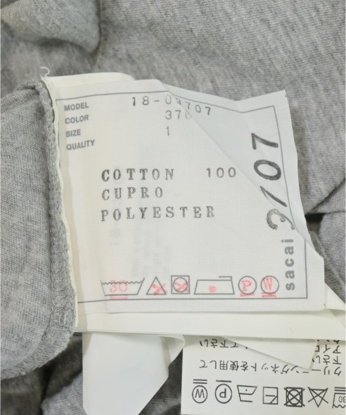sacai（サカイ）Tシャツ・カットソー グレー サイズ:2(M位) レディース