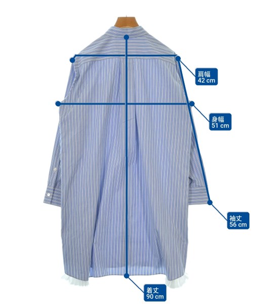 sacai（サカイ）シャツワンピース 青 サイズ:1(S位) レディース/2200704894013