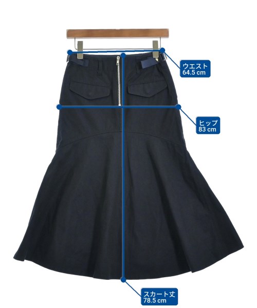 sacai（サカイ）ロング・マキシ丈スカート 紺 サイズ:1(S位) レディース/2200705217026