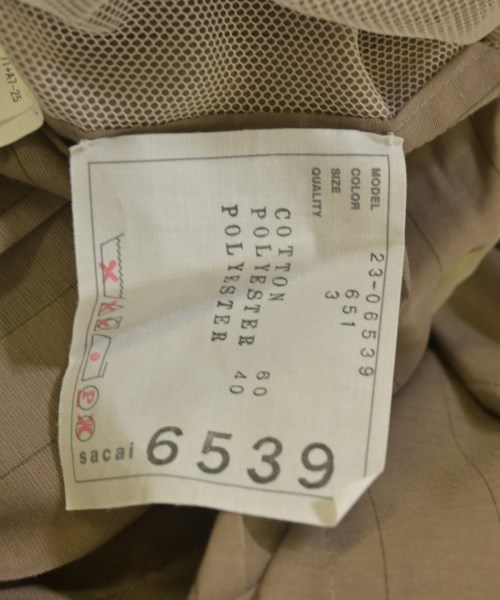 sacai（サカイ）シャツワンピース 茶 サイズ:3(L位) レディース/2200704874275