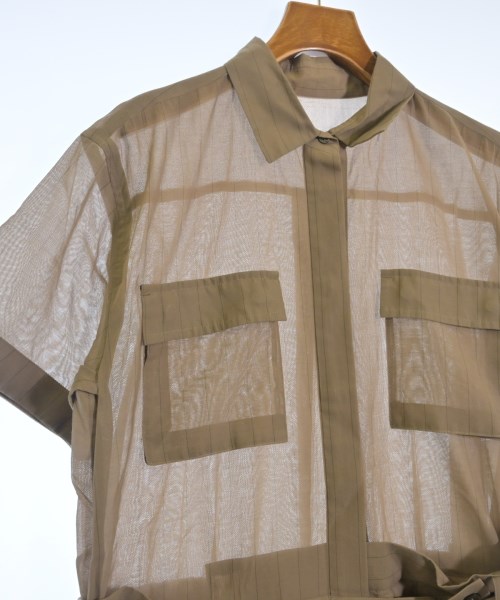 sacai（サカイ）シャツワンピース 茶 サイズ:3(L位) レディース/2200704874275