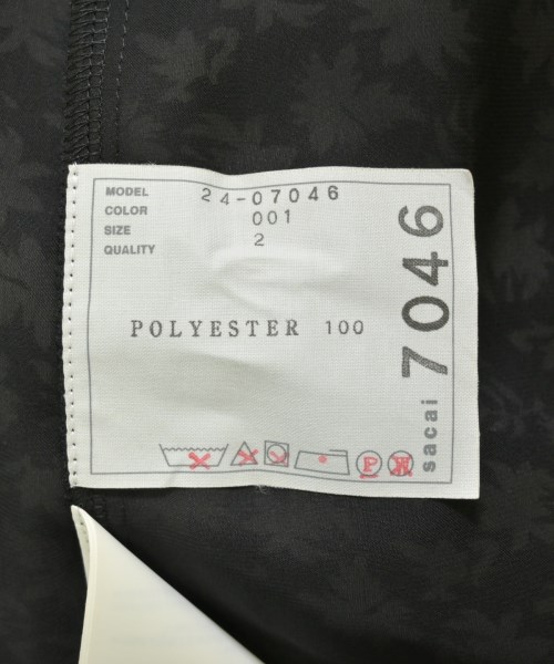 sacai（サカイ）ワンピース 黒 サイズ:2(M位) レディース/2200704198036